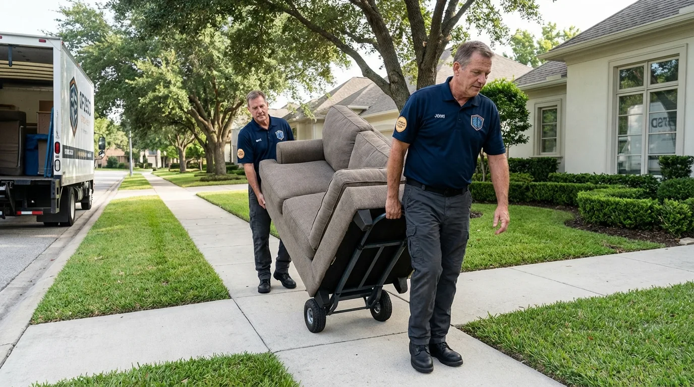 Local residential moving crew loading furniture in Alexandria Bay, NY