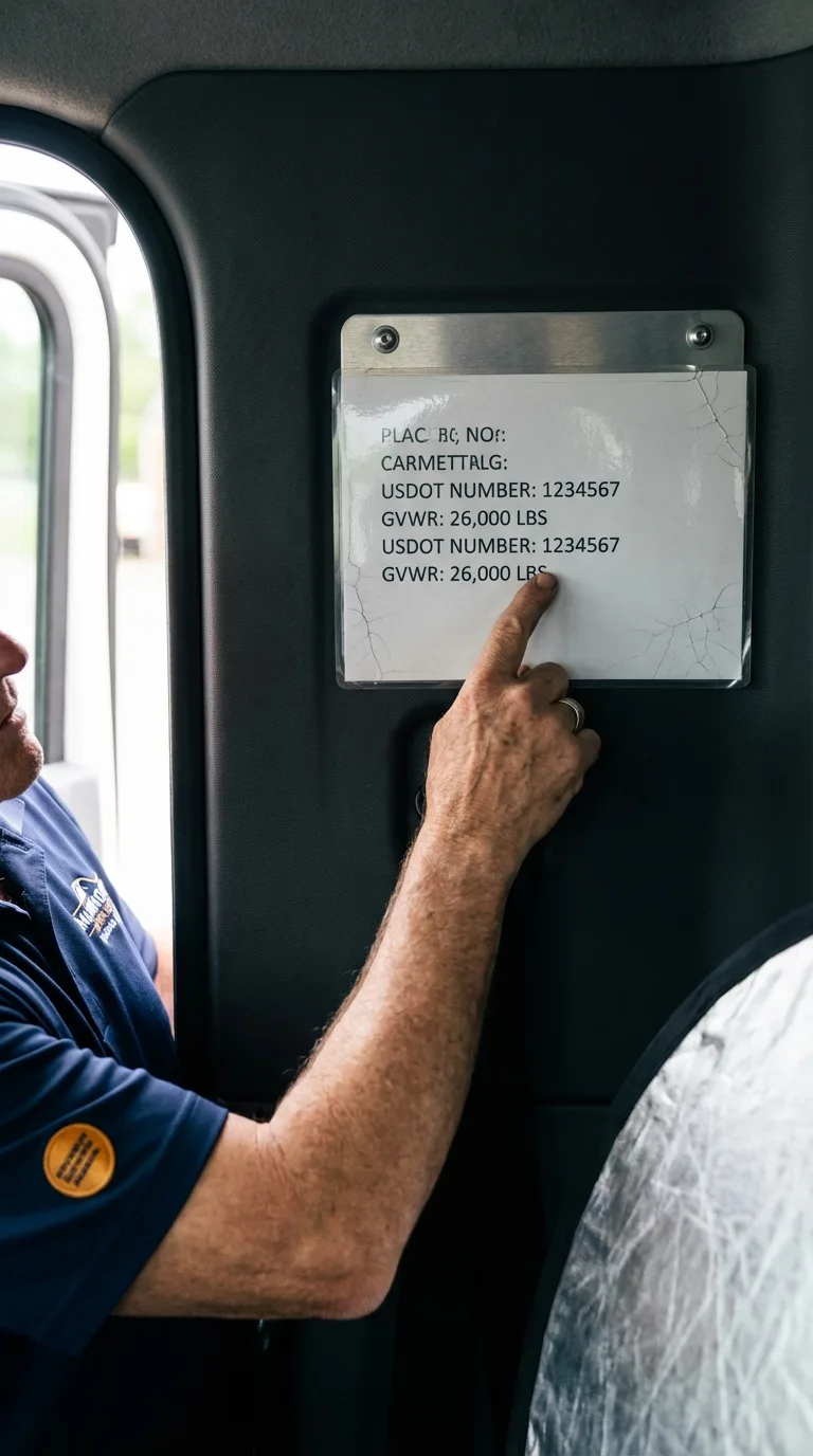 USDOT licensing placard verification in Alexandria Bay